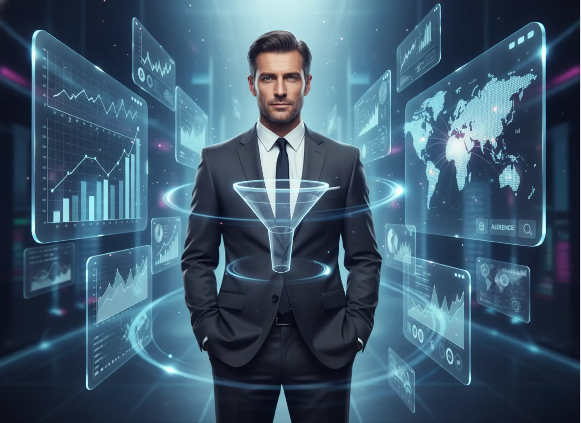 Business owner using digital marketing tools